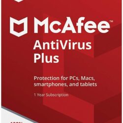 McAfee AntiVirus Plus, para PC o Mac, 10 dispositivos, 1 año de suscripción