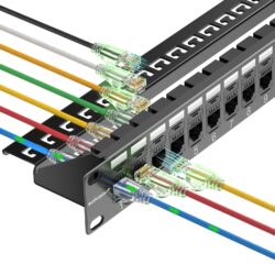 Panel de conexión de 24 puertos Cat6 con acoplador Keystone